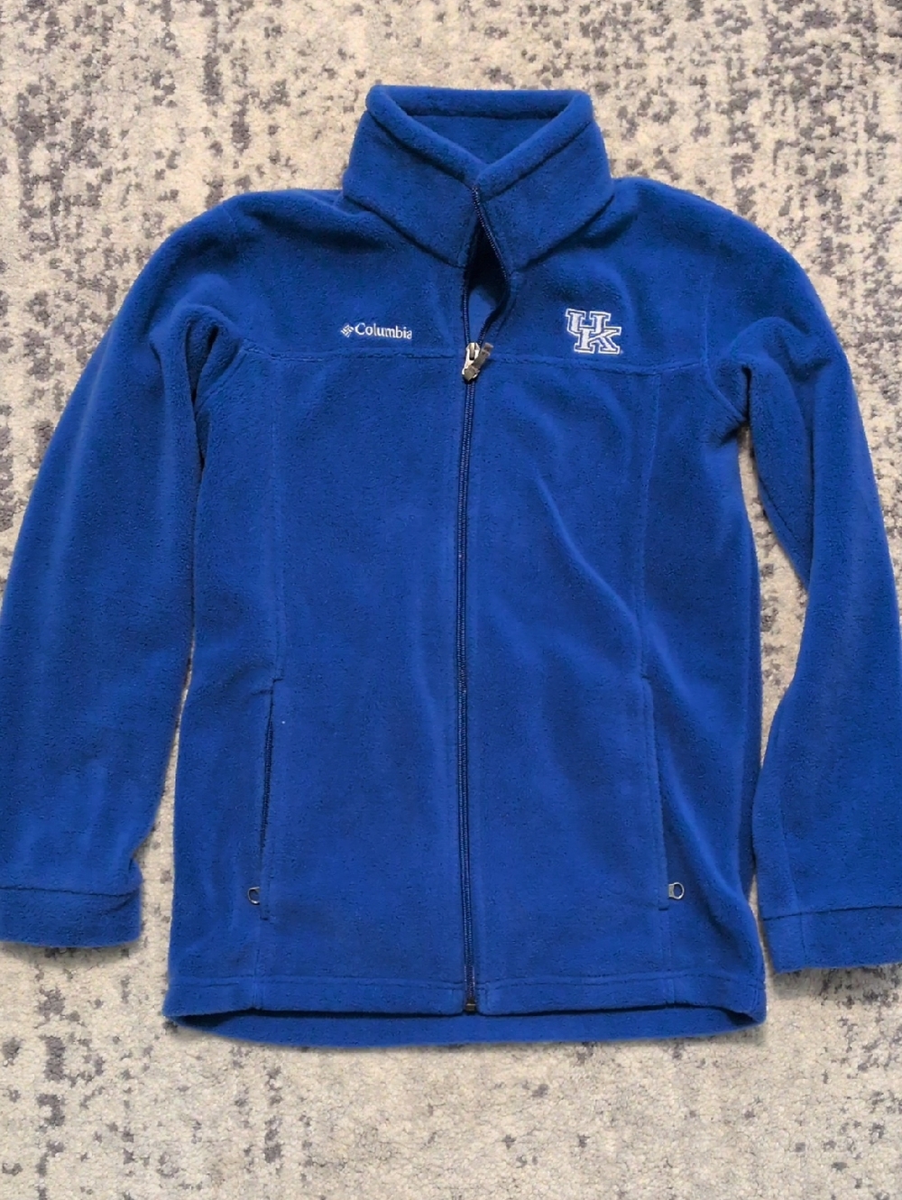 Columbia Unisex UK Blue Full-Zip Fleece Jacket with UK Logo